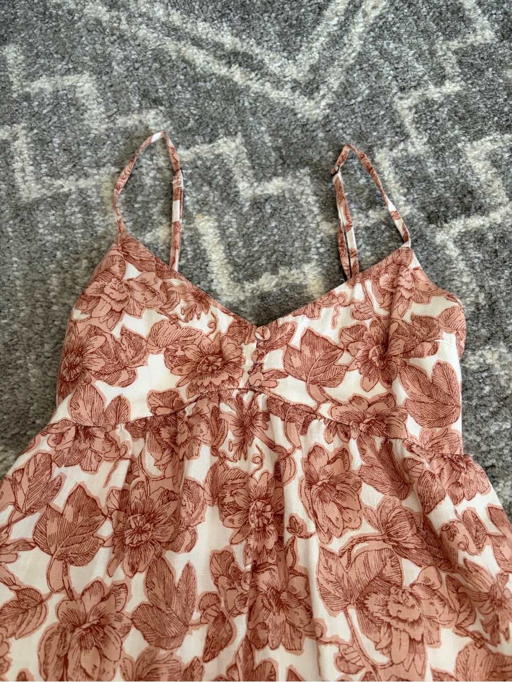 Abercrombie & Fitch Rose-Print Tiered Sundress - Picture 2 of 5